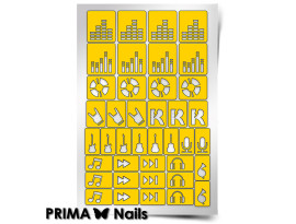 Трафарет Prima Nails Музыка